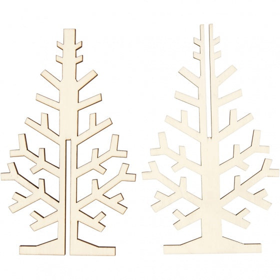 houten kerstboom 20 x 12 cm blank