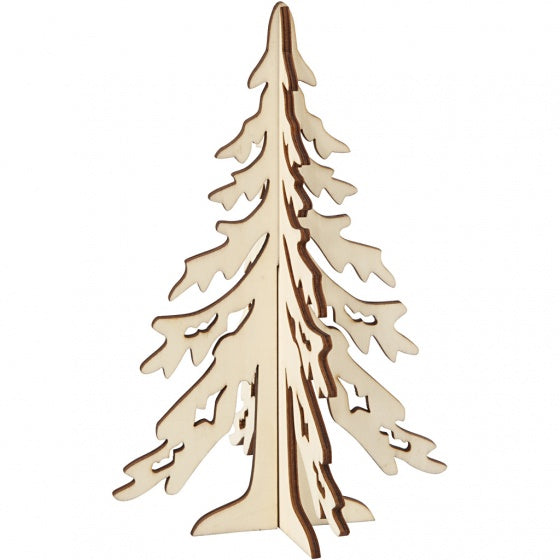 houten kerstboom 20 x 13 cm blank