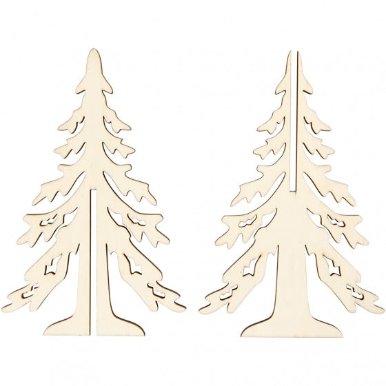 houten kerstboom 20 x 13 cm blank