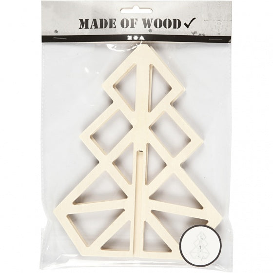 houten kerstboom 20 x 16 cm blank