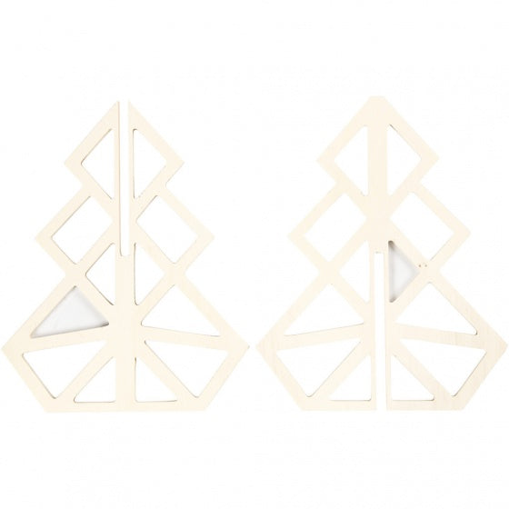 houten kerstboom 20 x 16 cm blank