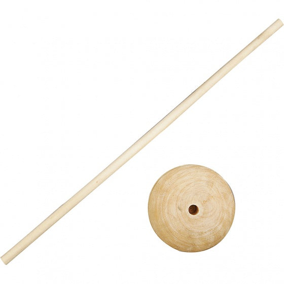 houten knutselset Stok met voet 30 cm 5 sets