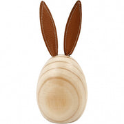 houten konijn 19 cm grenen/leer blank/bruin per stuk
