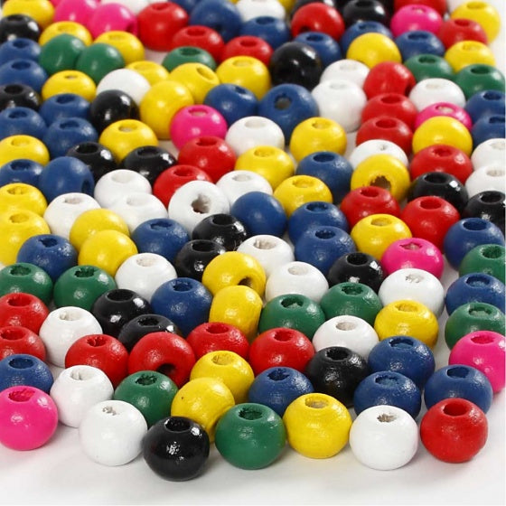 houten kralen multicolor 4 mm 150 stuks