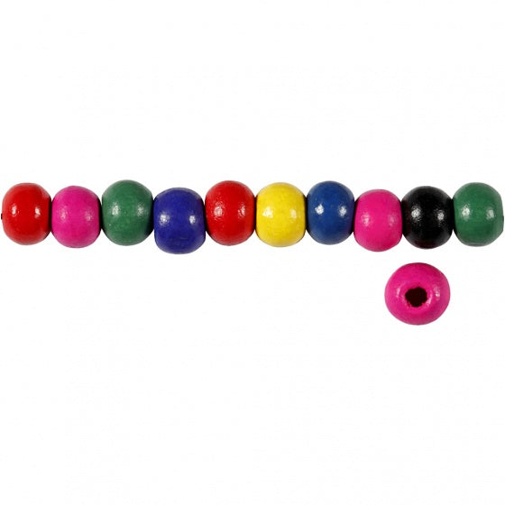 houten kralen multicolor 4 mm 150 stuks