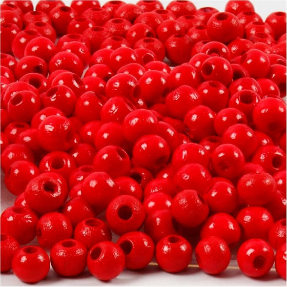 houten kralen rood 0