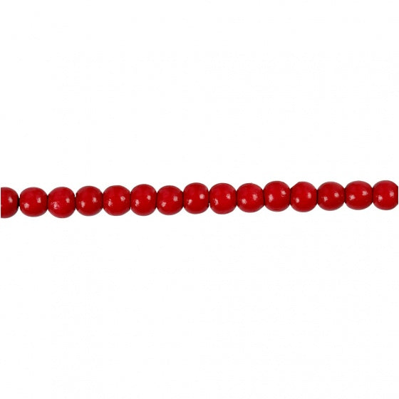 houten kralen rood 0