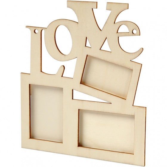 houten Love-fotolijst 20 x 16 cm blank per stuk
