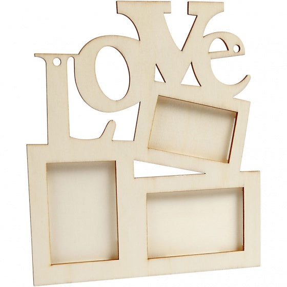 houten Love-fotolijst 20 x 16 cm blank per stuk