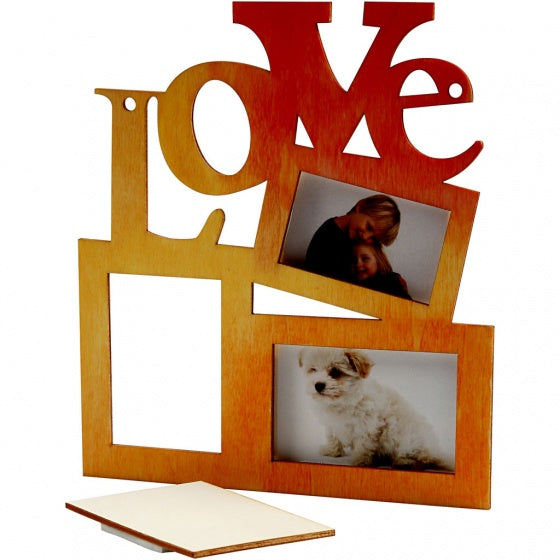 houten Love-fotolijst 20 x 16 cm blank per stuk
