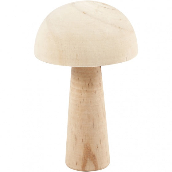 houten paddestoel 14 cm grenen blank per stuk
