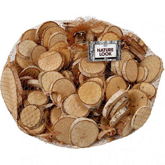 houten schijven 25-45 mm ovaal 7 mm 600 gram