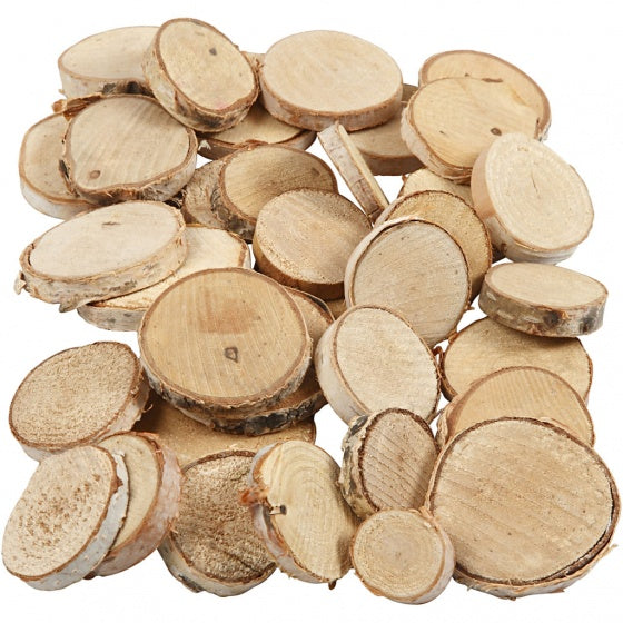 houten schijven 25-45 mm ovaal 7 mm 600 gram