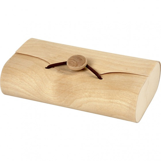houten envelop met sluiting 13 x 8 x 3
