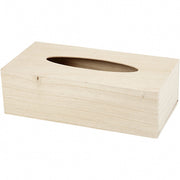 houten versierbare tissuedoos