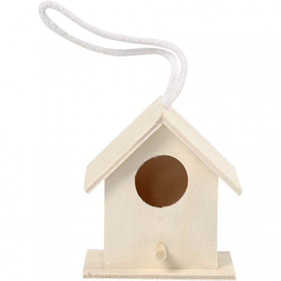houten vogelhuis triplex 6 x 6 cm blank per stuk