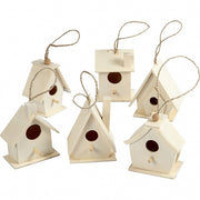 houten vogelhuis triplex 7 cm blank per 6 stuks