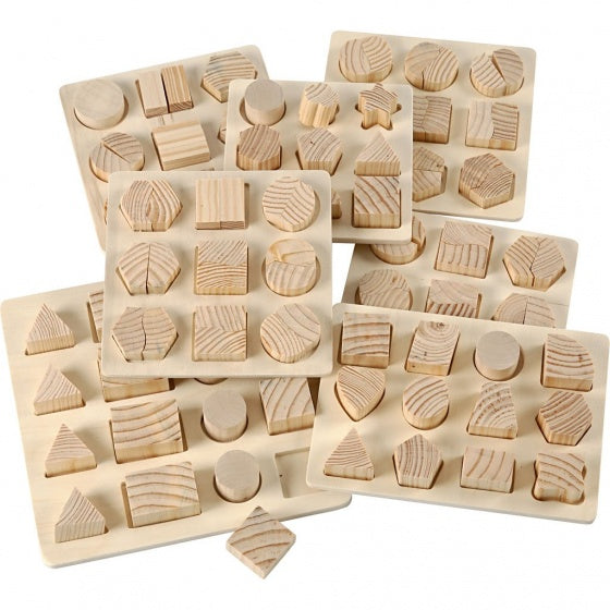 vormenpuzzel Triplex junior hout 7 stuks