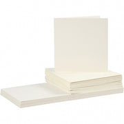 kaarten en enveloppen 15 x 15 cm 50 sets crème