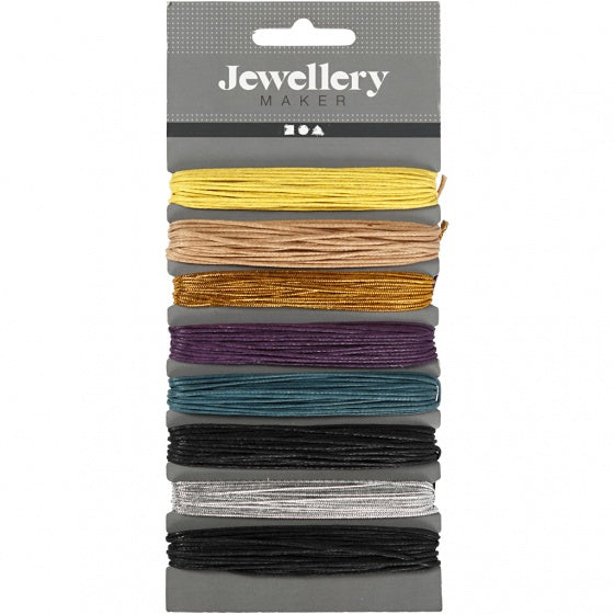 katoenkoord multicolor 1 mm dik 5 m lang 8 stuks