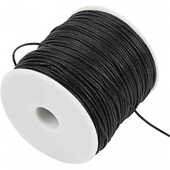 katoenkoord zwart 1 mm dik 100 m