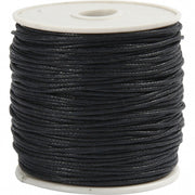 katoenkoord zwart 1 mm dik 40 m