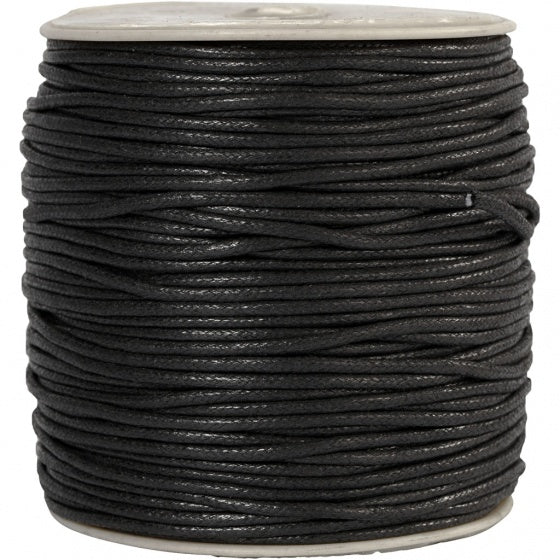 katoenkoord zwart 2 mm dik 100 m