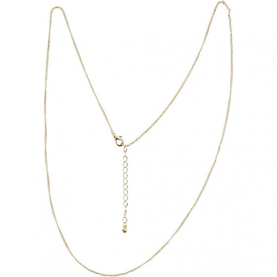 ketting met sluiting staal 80 cm goud per stuk