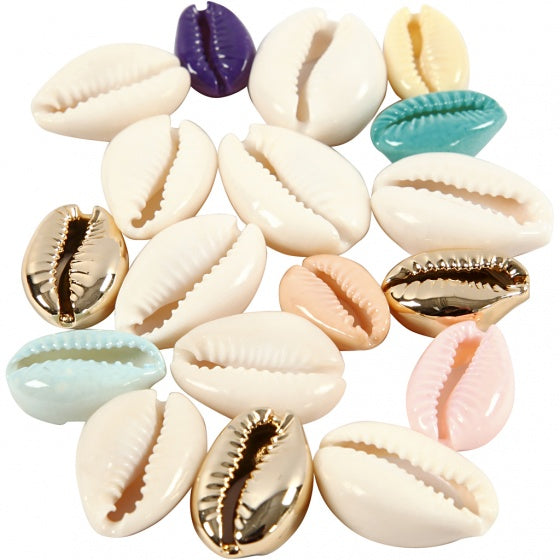kettingschelpen kunststof unisex 2 cm 75 stuks