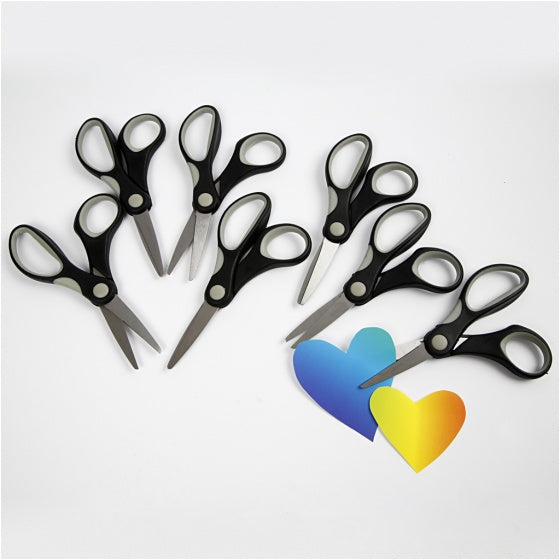 kinderschaar 13 cm zwart rechtshandig