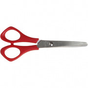 kinderschaar 14 cm rood linkshandig rond