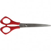 kinderschaar rood 16 cm linkshandig rond