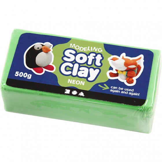 klei 500 gram 13 x 6 x 4 cm groen