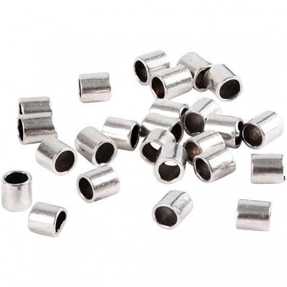 knijpkralen verzilverd 2 mm 80 stuks