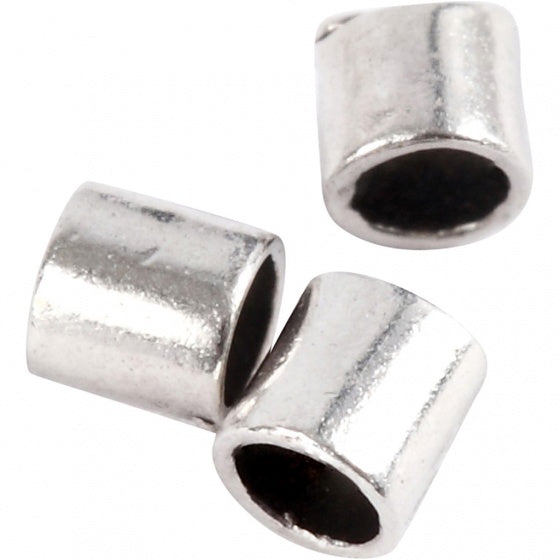 knijpkralen verzilverd 2 mm 80 stuks