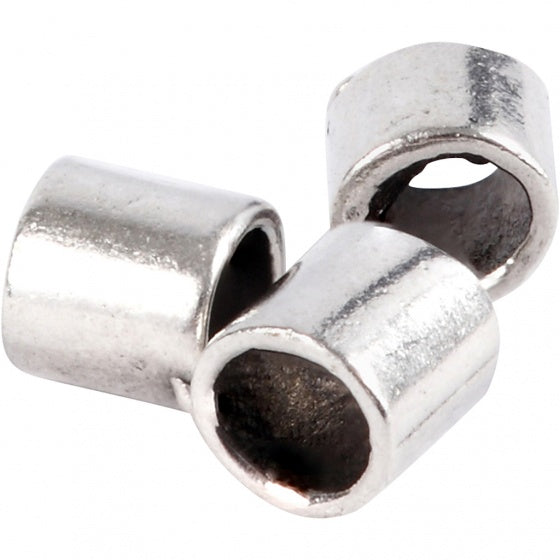 knijpkralen verzilverd 2 mm 80 stuks