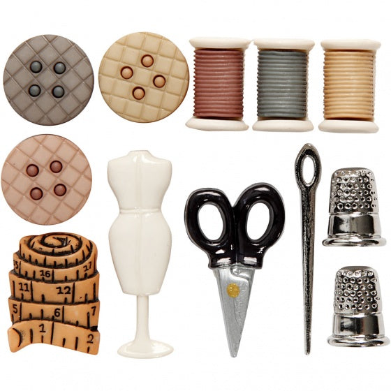 knopen met motief 4 cm 12 stuks