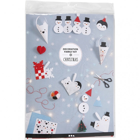 knutselset Kerstdecoratie papier 6-delig