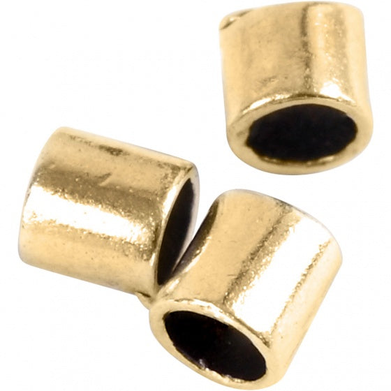 knutselset knijpkralen staal 2 mm goud 80 stuks