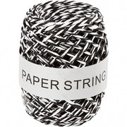 koord Paper String 1 mm zwart/wit 50 meter per bol
