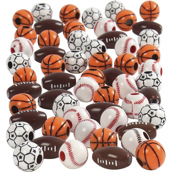 kralen 220 stuks multicolor sportballen