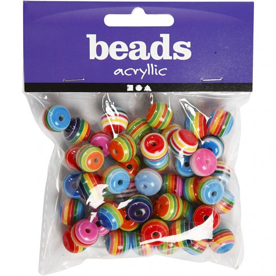 kralen 50 stuks multicolor acryllic