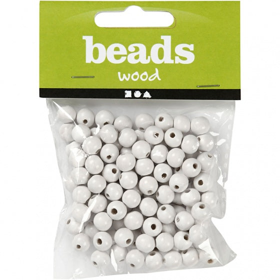 kralen 8x2 mm 15 gram 80 stuks wit