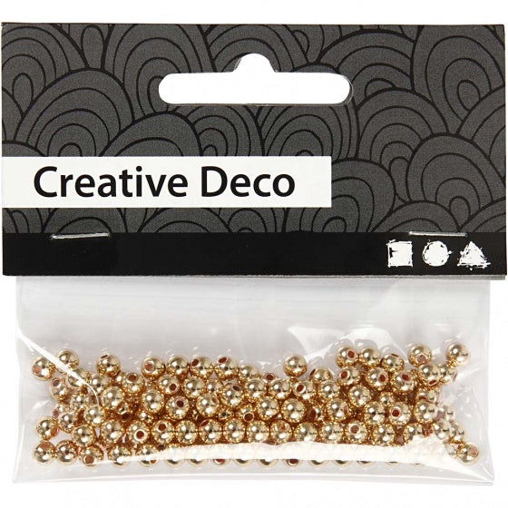 kralen Creative Deco 150 stuks goud 4 mm