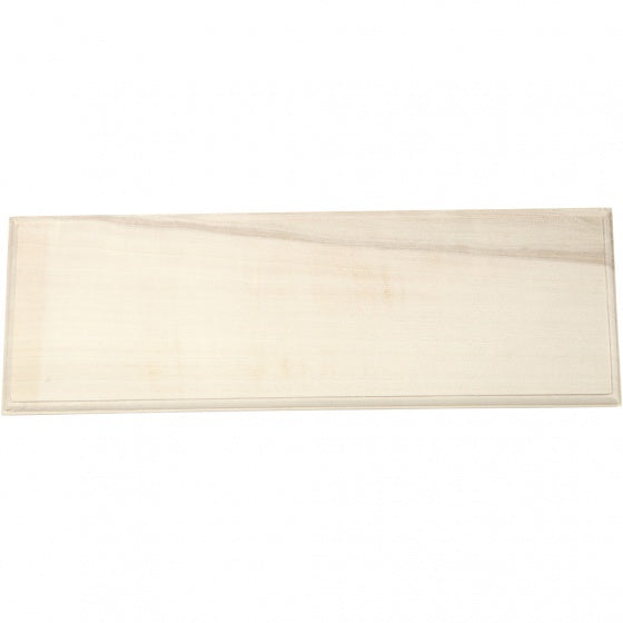 langwerpig schild hout 30 x 10 blank per stuk