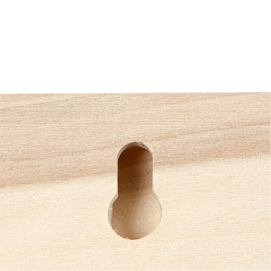 langwerpig schild hout 30 x 10 blank per stuk