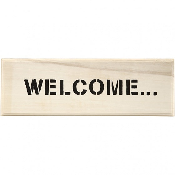 langwerpig schild hout 30 x 10 blank per stuk