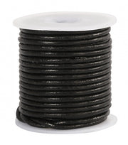leerkoord zwart 2 mm dik 10 m