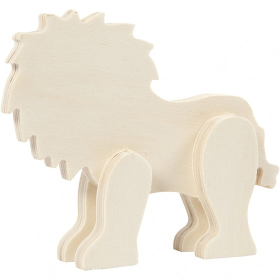 leeuw hout 16 cm