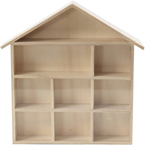 letterhuisje hout unisex 26 x 25